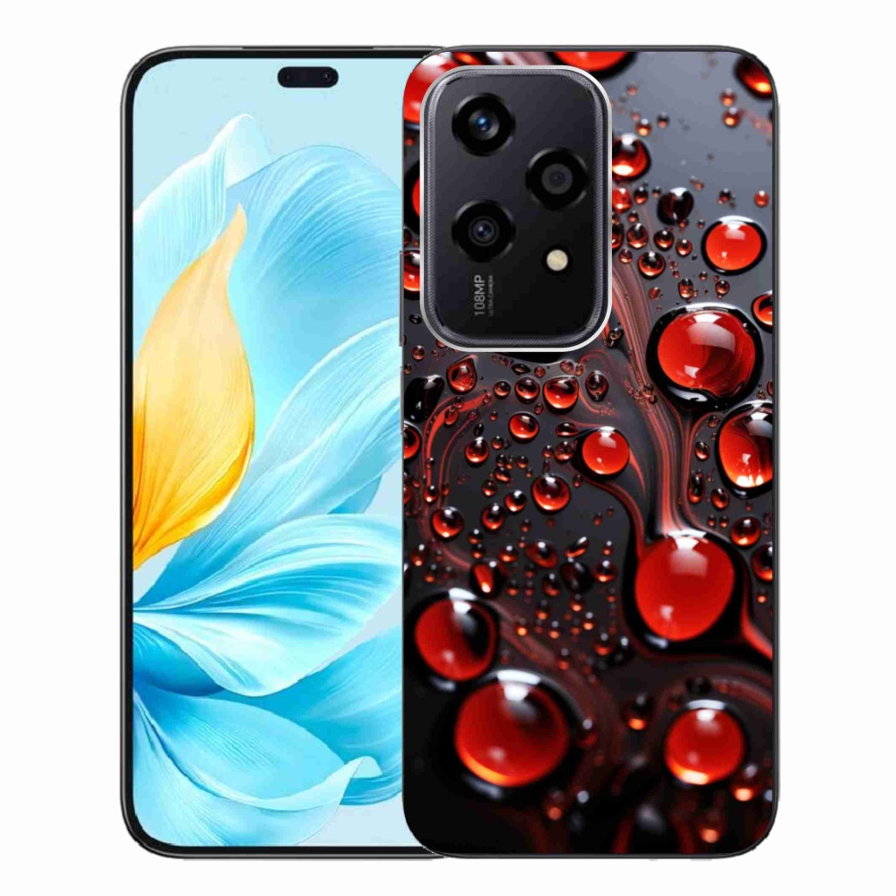 Gelový kryt mmCase na Honor 200 Lite 5G - červené kapky 2