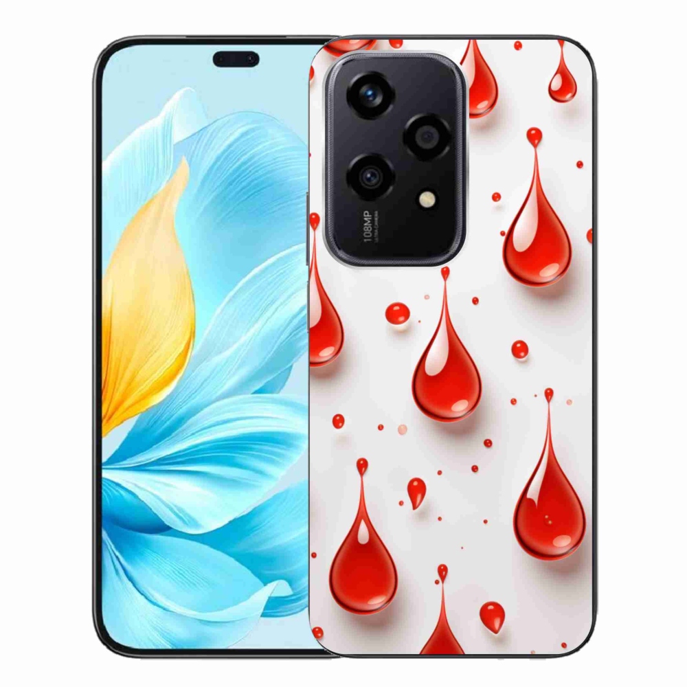 Gelový kryt mmCase na Honor 200 Lite 5G - červené kapky