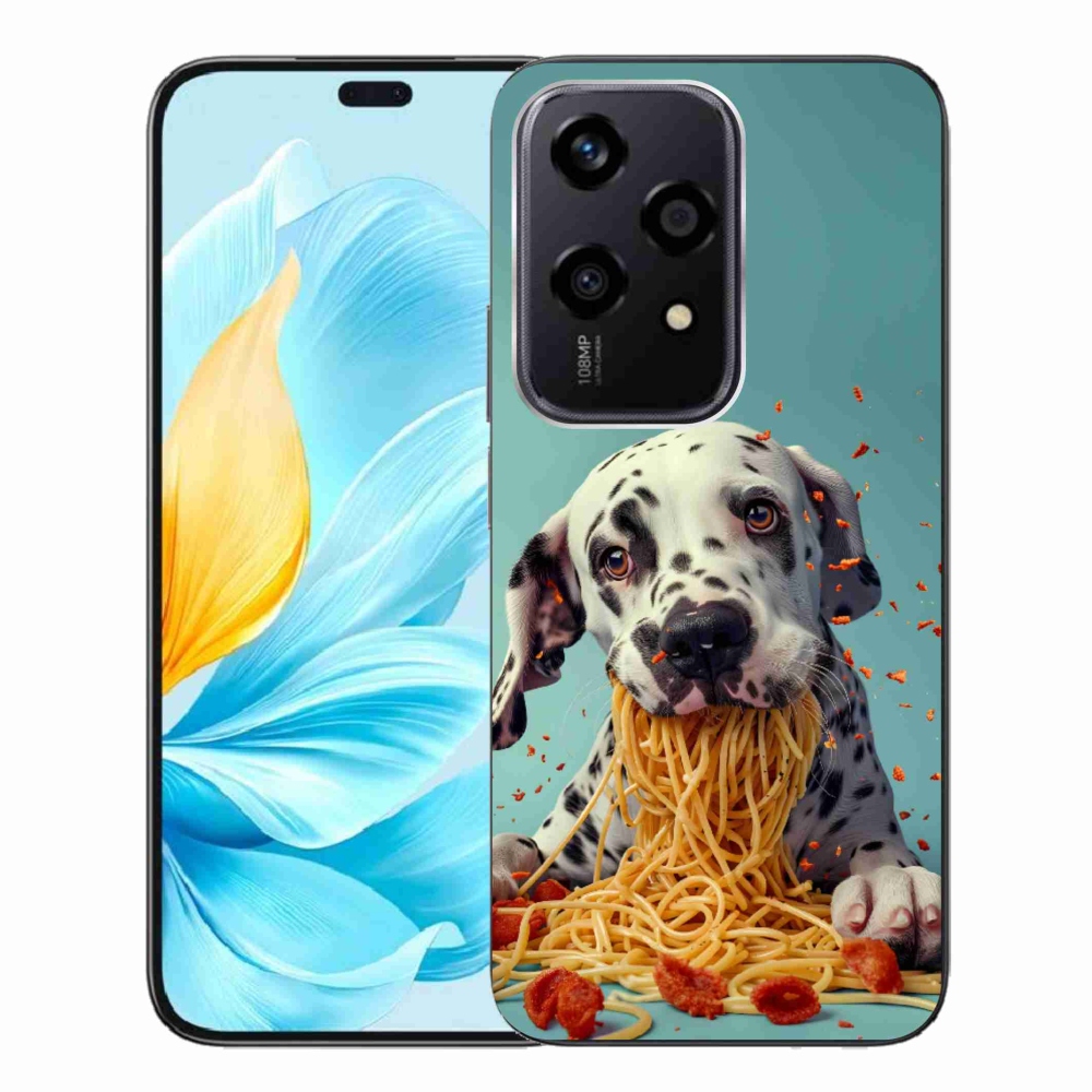 Gelový kryt mmCase na Honor 200 Lite 5G - dalmatin a špagety