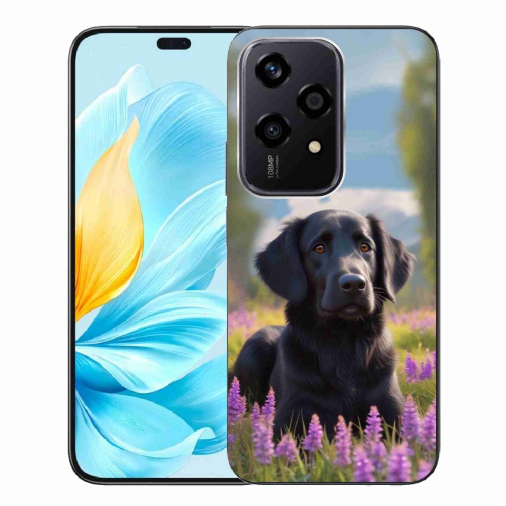 Gelový kryt mmCase na Honor 200 Lite 5G - elegantní černý retrívr