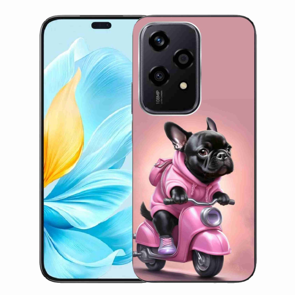 Gelový kryt mmCase na Honor 200 Lite 5G - francouzský buldoček na skútru