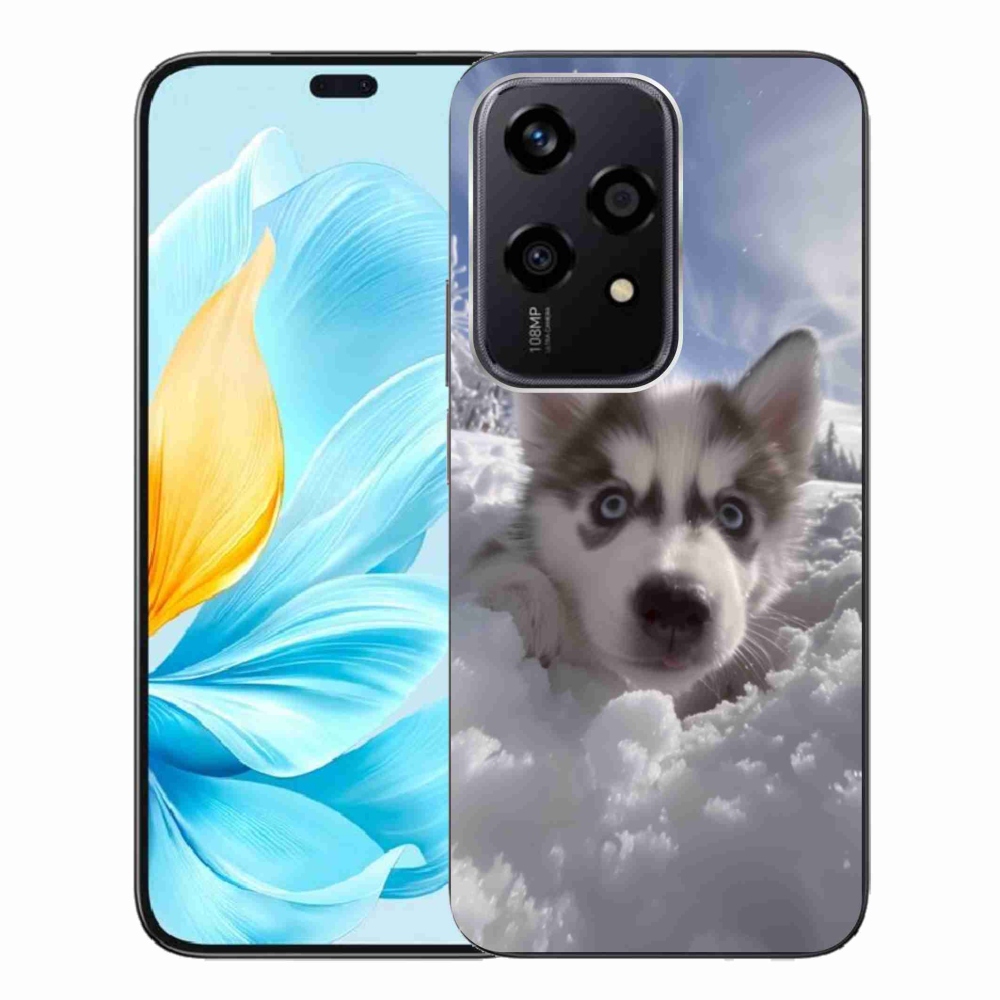Gelový kryt mmCase na Honor 200 Lite 5G - husky ve sněhu