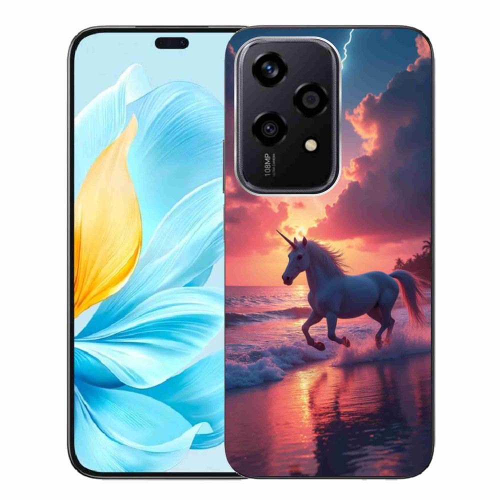 Gelový kryt mmCase na Honor 200 Lite 5G - jednorožec na pláži