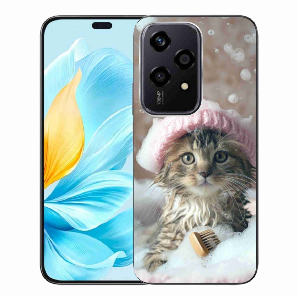 Gelový kryt mmCase na Honor 200 Lite 5G - kotě a koupel