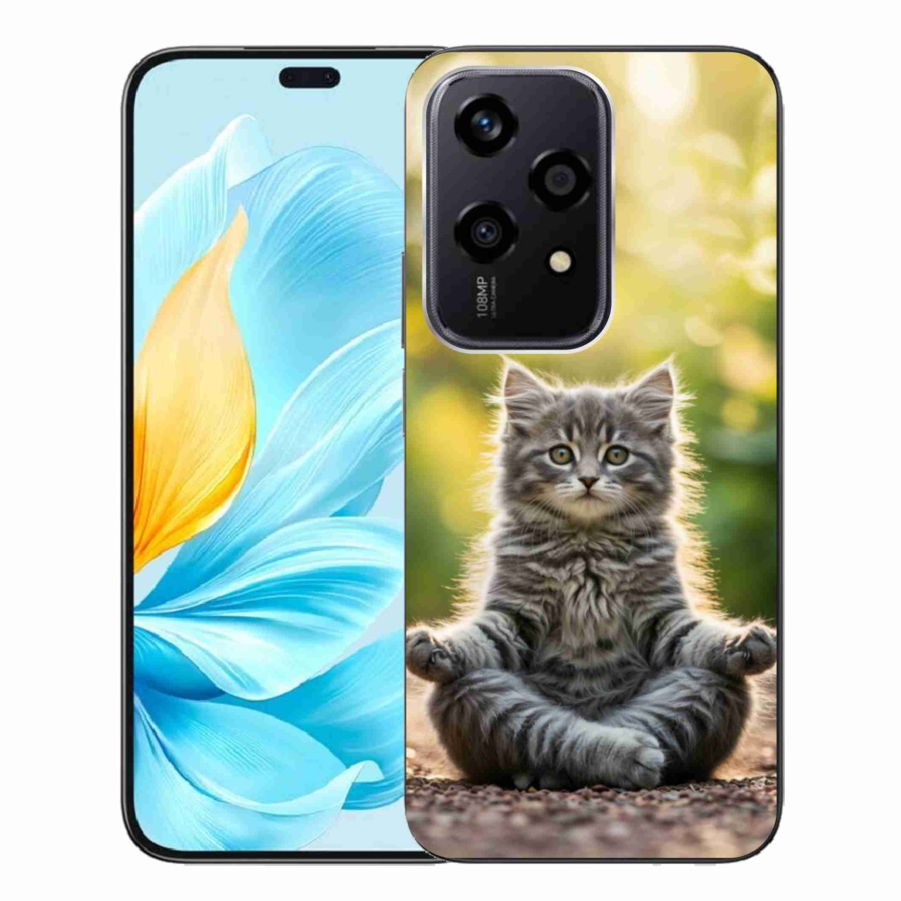 Gelový kryt mmCase na Honor 200 Lite 5G - meditující kotě