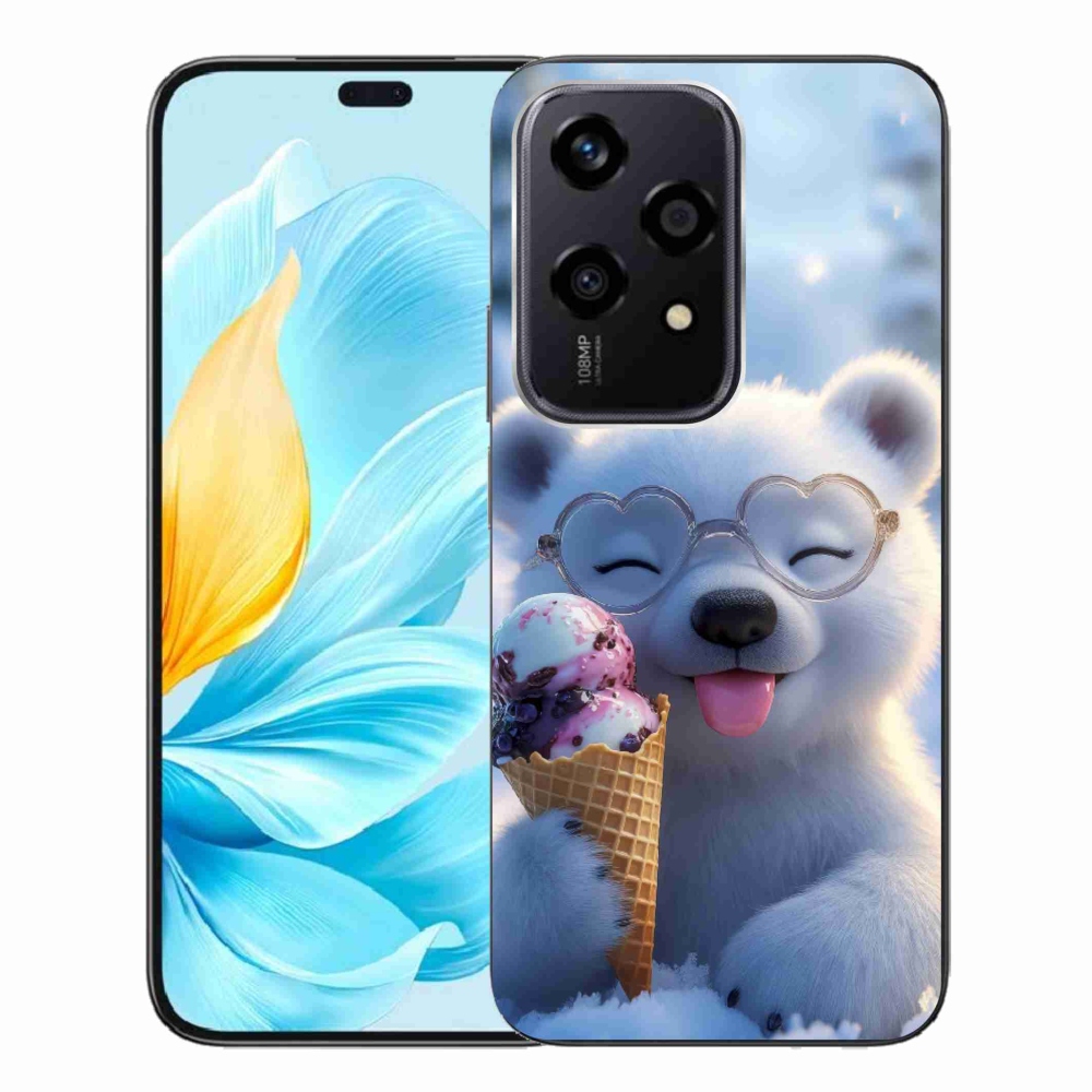 Gelový kryt mmCase na Honor 200 Lite 5G - medvídek se zmrzlinou