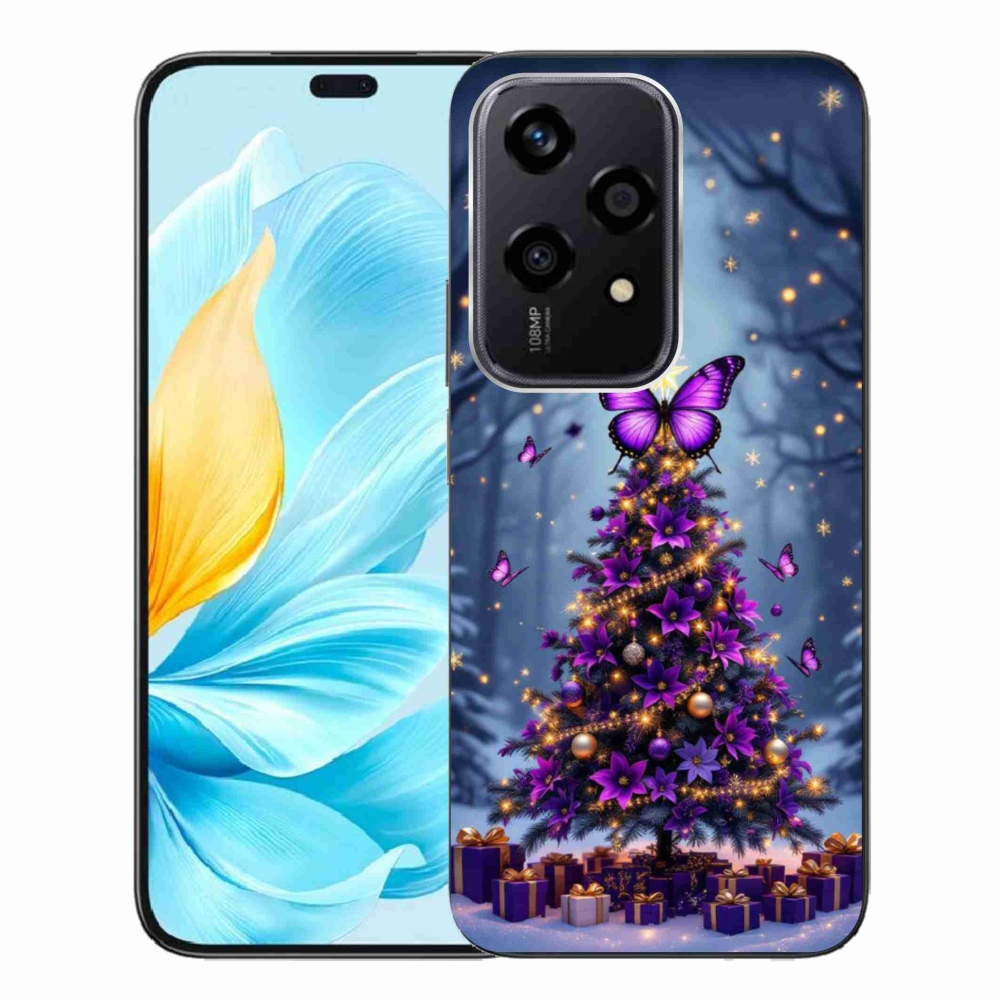 Gelový kryt mmCase na Honor 200 Lite 5G - motýlí vánoční stromek