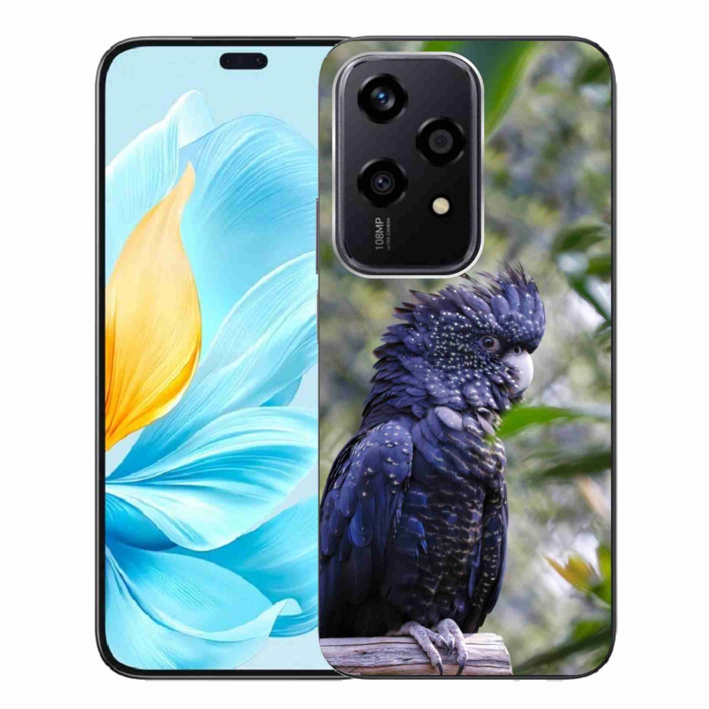 Gelový kryt mmCase na Honor 200 Lite 5G - papoušek kakadu černý