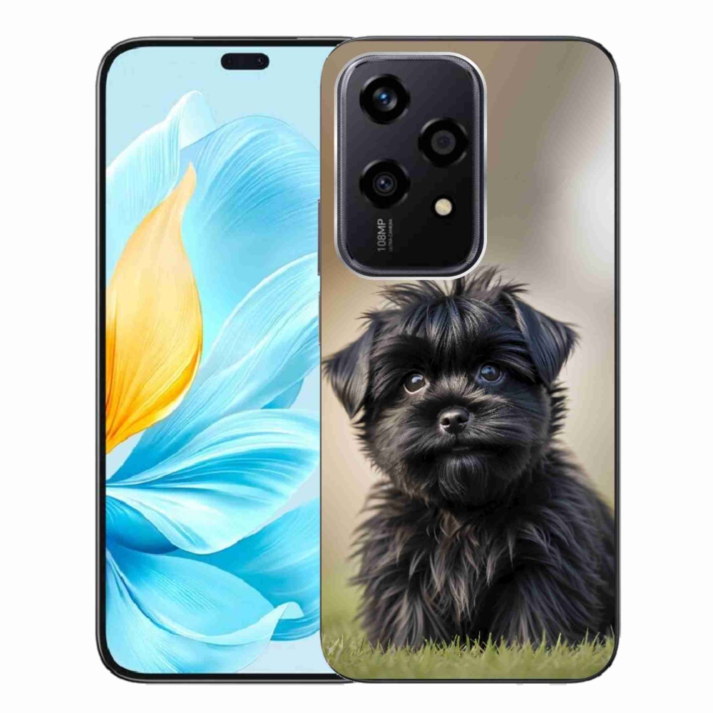Gelový kryt mmCase na Honor 200 Lite 5G - roztomilý černý pejsek