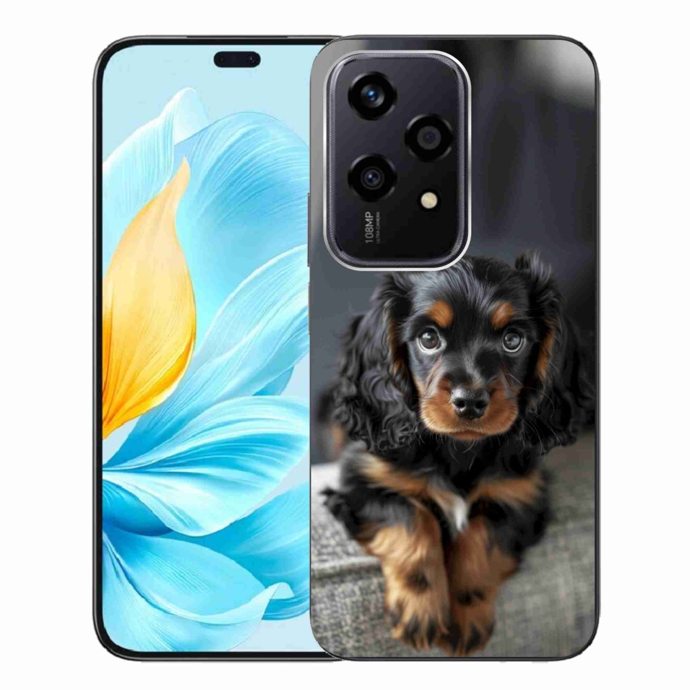 Gelový kryt mmCase na Honor 200 Lite 5G - roztomilý dlouhosrstý jezevčík