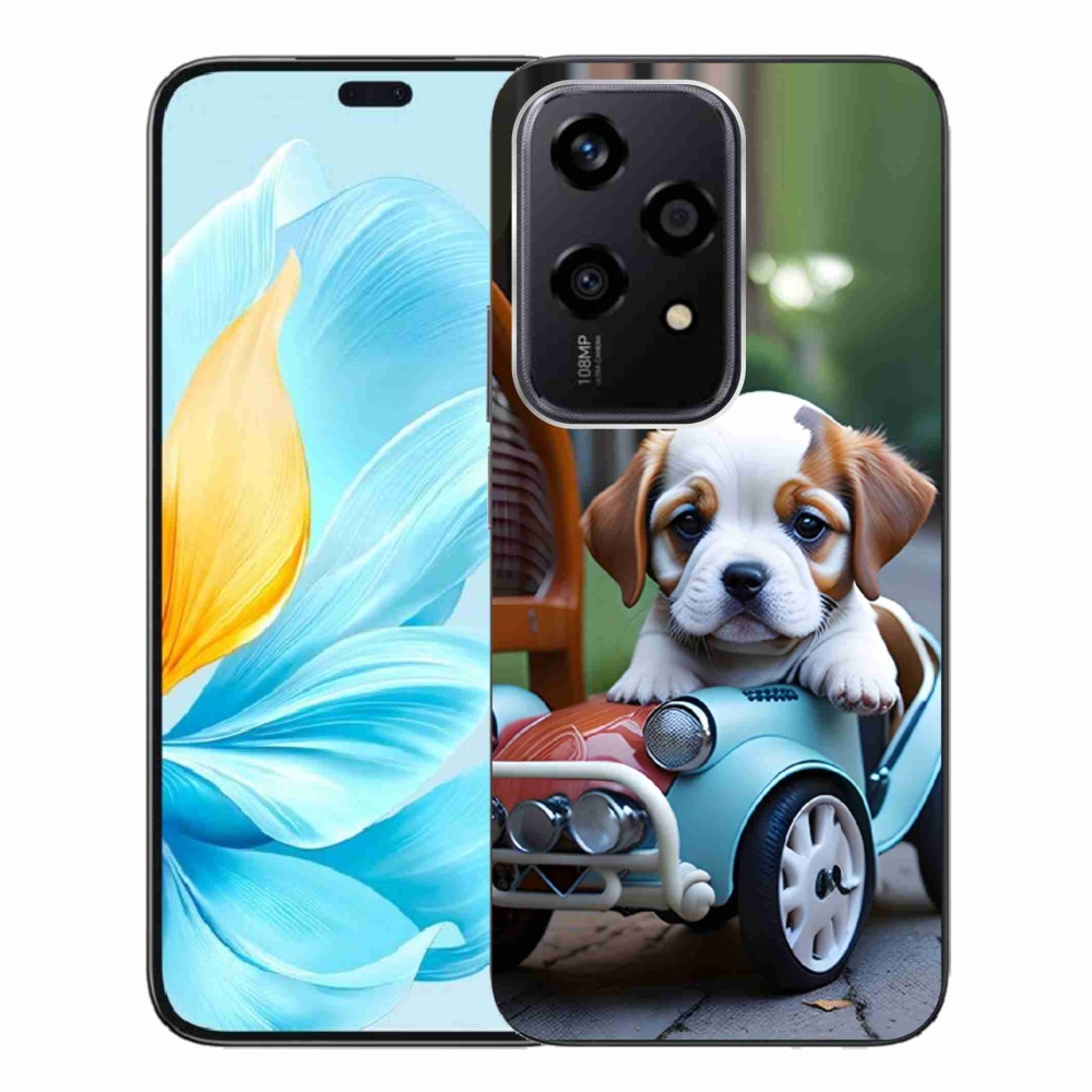 Gelový kryt mmCase na Honor 200 Lite 5G - štěně v retro autě