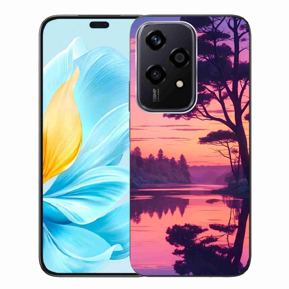 Gelový kryt mmCase na Honor 200 Lite 5G - západ slunce nad jezerem