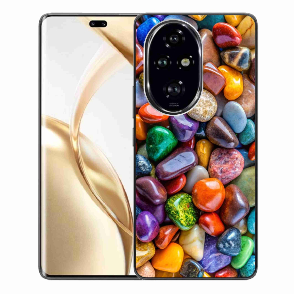 Gelový kryt mmCase na Honor 200 Pro 5G - barevné kamínky