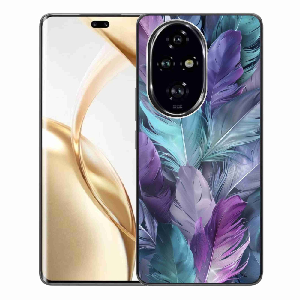 Gelový kryt mmCase na Honor 200 Pro 5G - barevné peří 2