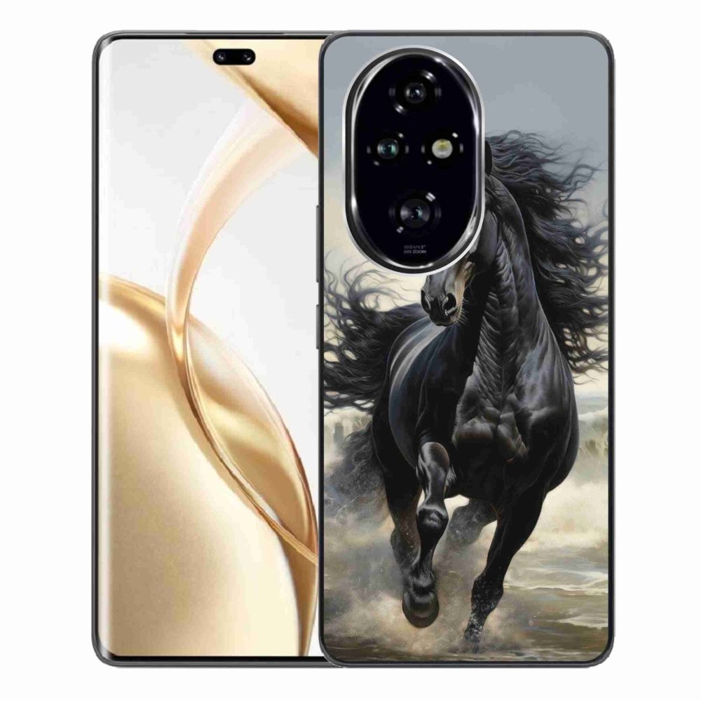 Gelový kryt mmCase na Honor 200 Pro 5G - běžící černý kůň