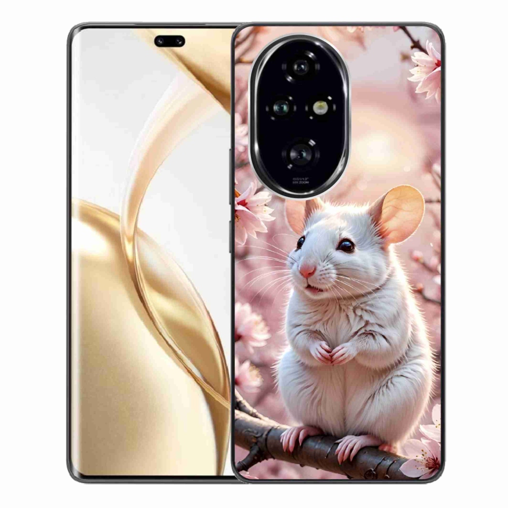 Gelový kryt mmCase na Honor 200 Pro 5G - bílá myš na větvi