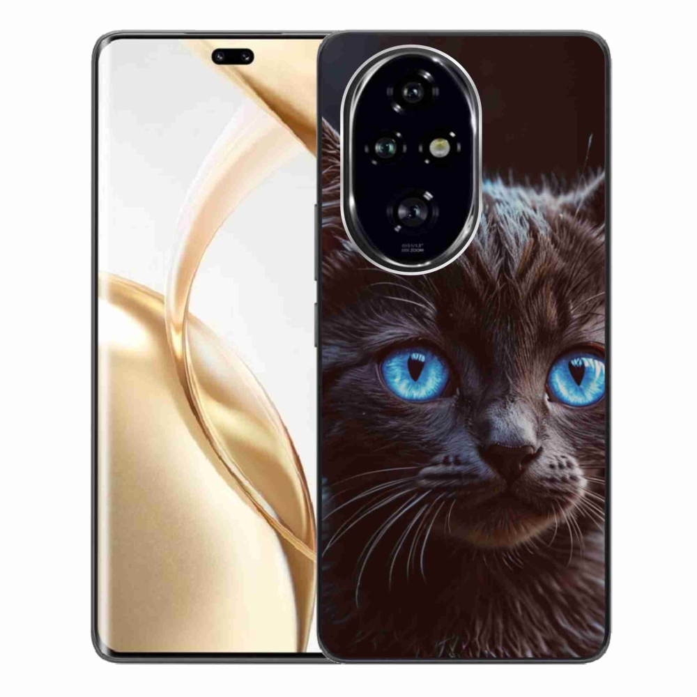 Gelový kryt mmCase na Honor 200 Pro 5G - černé kotě 2