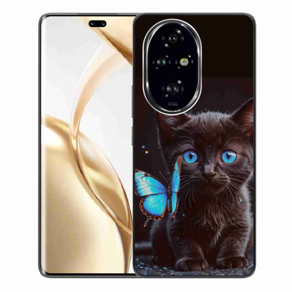 Gelový kryt mmCase na Honor 200 Pro 5G - černé kotě 3