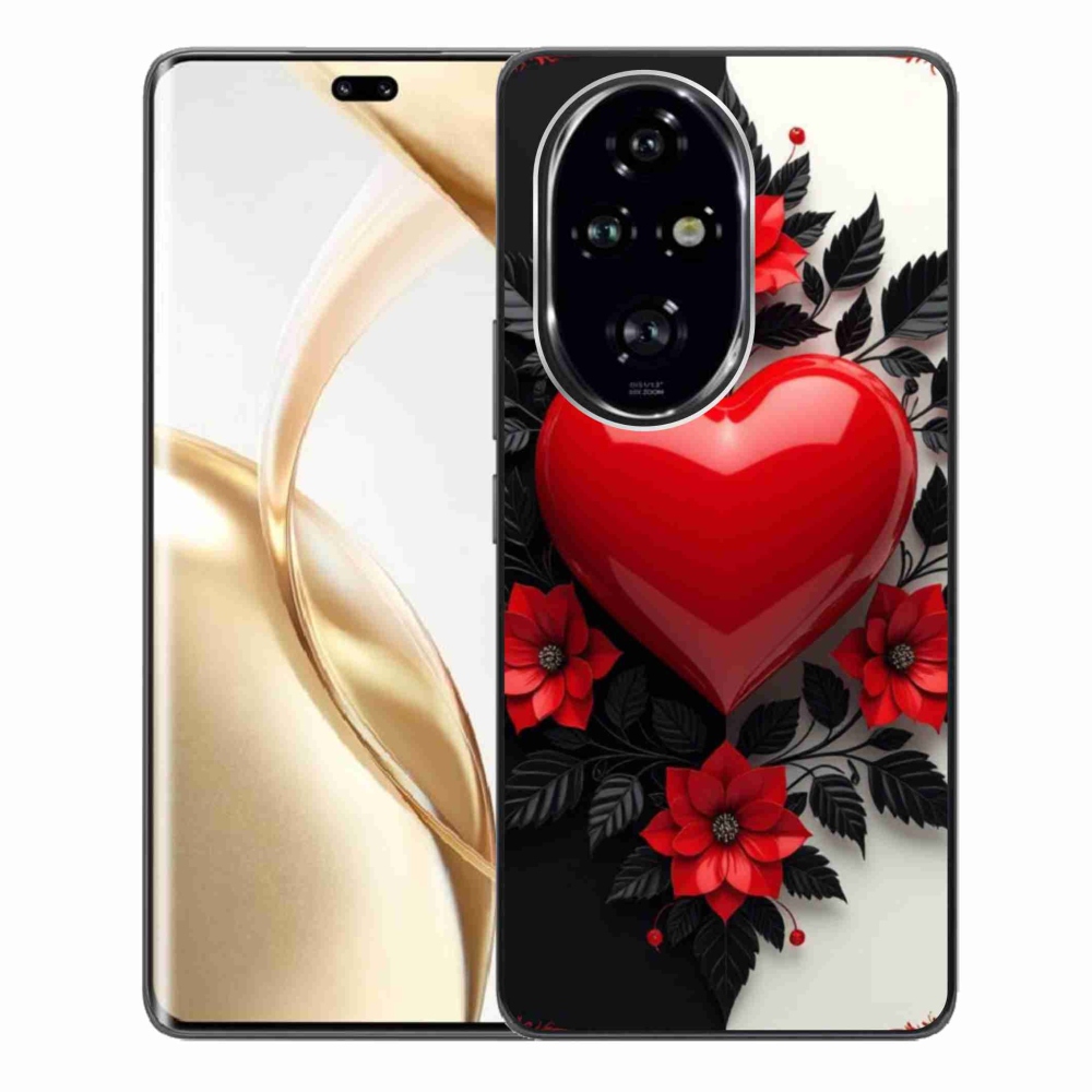 Gelový kryt mmCase na Honor 200 Pro 5G - červené srdce
