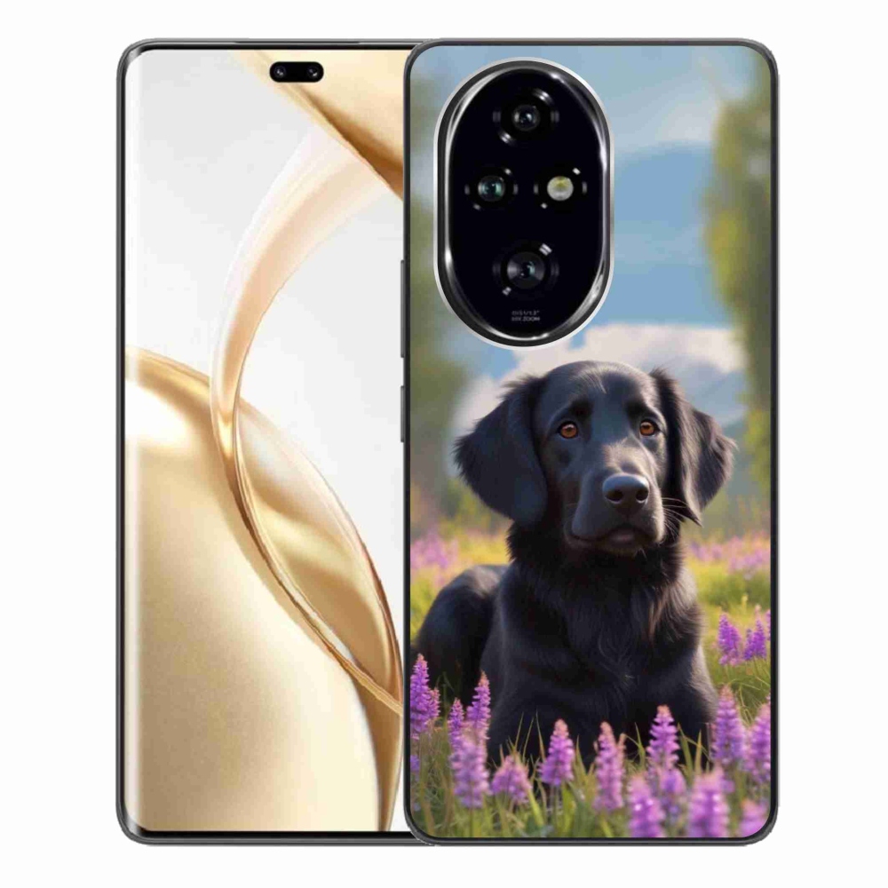 Gelový kryt mmCase na Honor 200 Pro 5G - elegantní černý retrívr