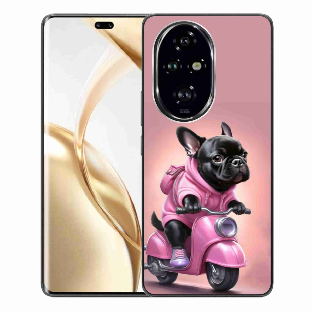 Gelový kryt mmCase na Honor 200 Pro 5G - francouzský buldoček na skútru