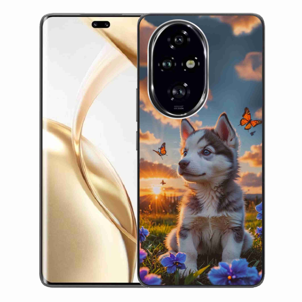 Gelový kryt mmCase na Honor 200 Pro 5G - husky při západu slunce