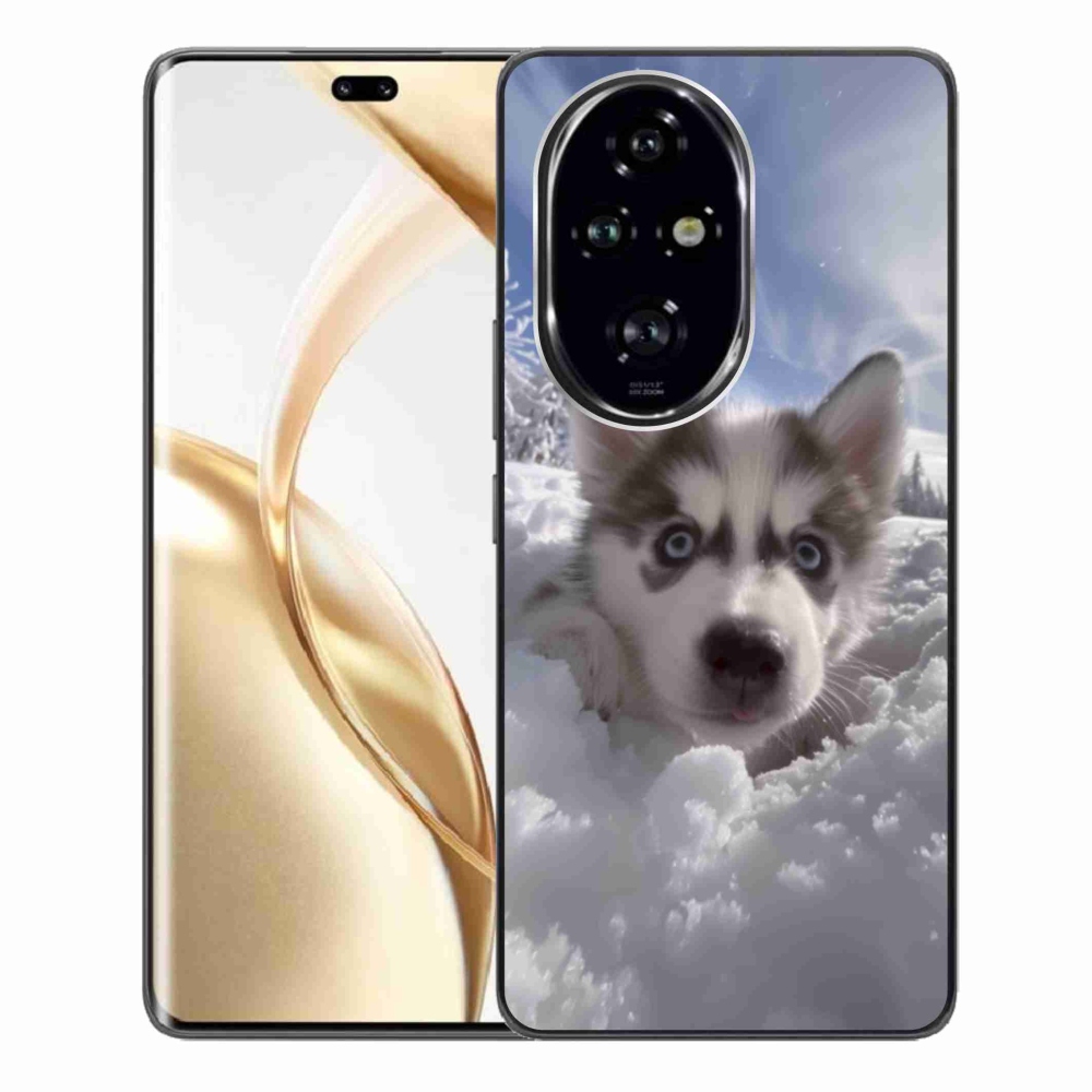 Gelový kryt mmCase na Honor 200 Pro 5G - husky ve sněhu