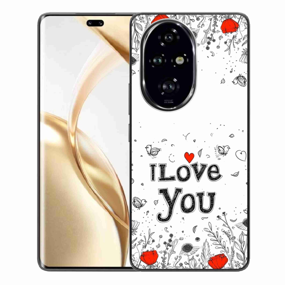 Gelový kryt mmCase na Honor 200 Pro 5G - I love you bílé pozadí