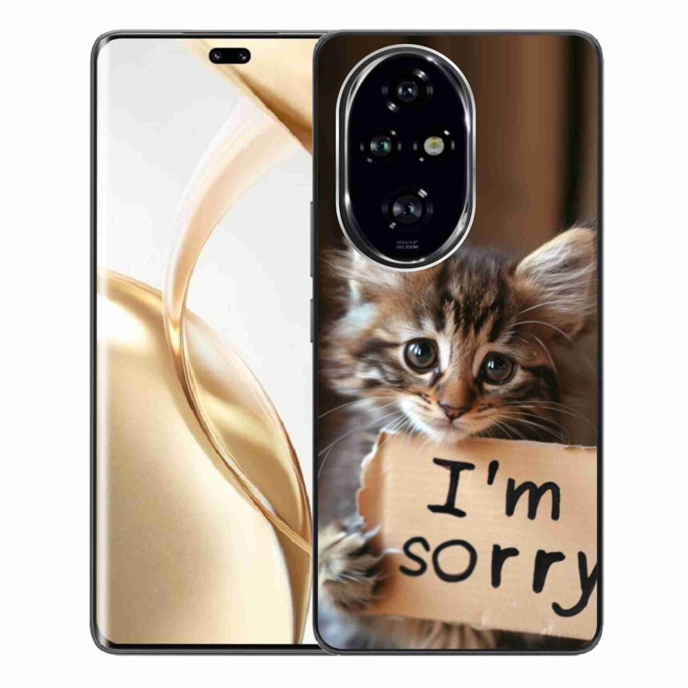 Gelový kryt mmCase na Honor 200 Pro 5G - kočíčí omluva
