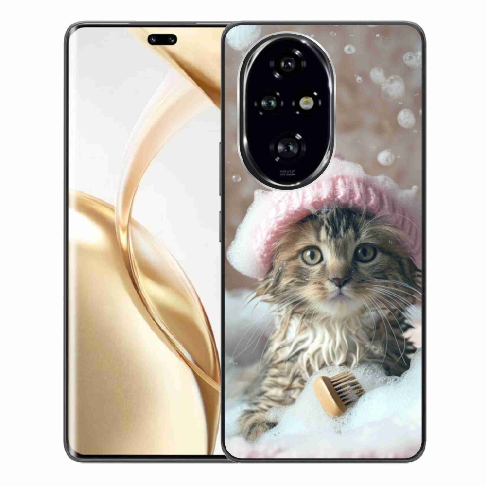 Gelový kryt mmCase na Honor 200 Pro 5G - kotě a koupel