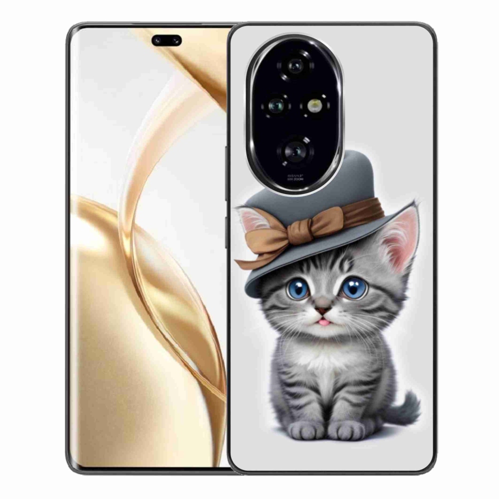Gelový kryt mmCase na Honor 200 Pro 5G - kotě s kloboukem
