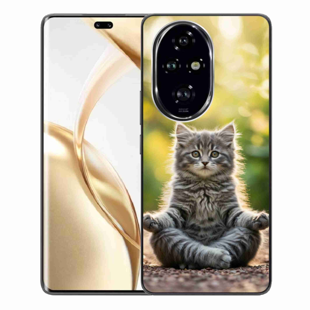 Gelový kryt mmCase na Honor 200 Pro 5G - meditující kotě