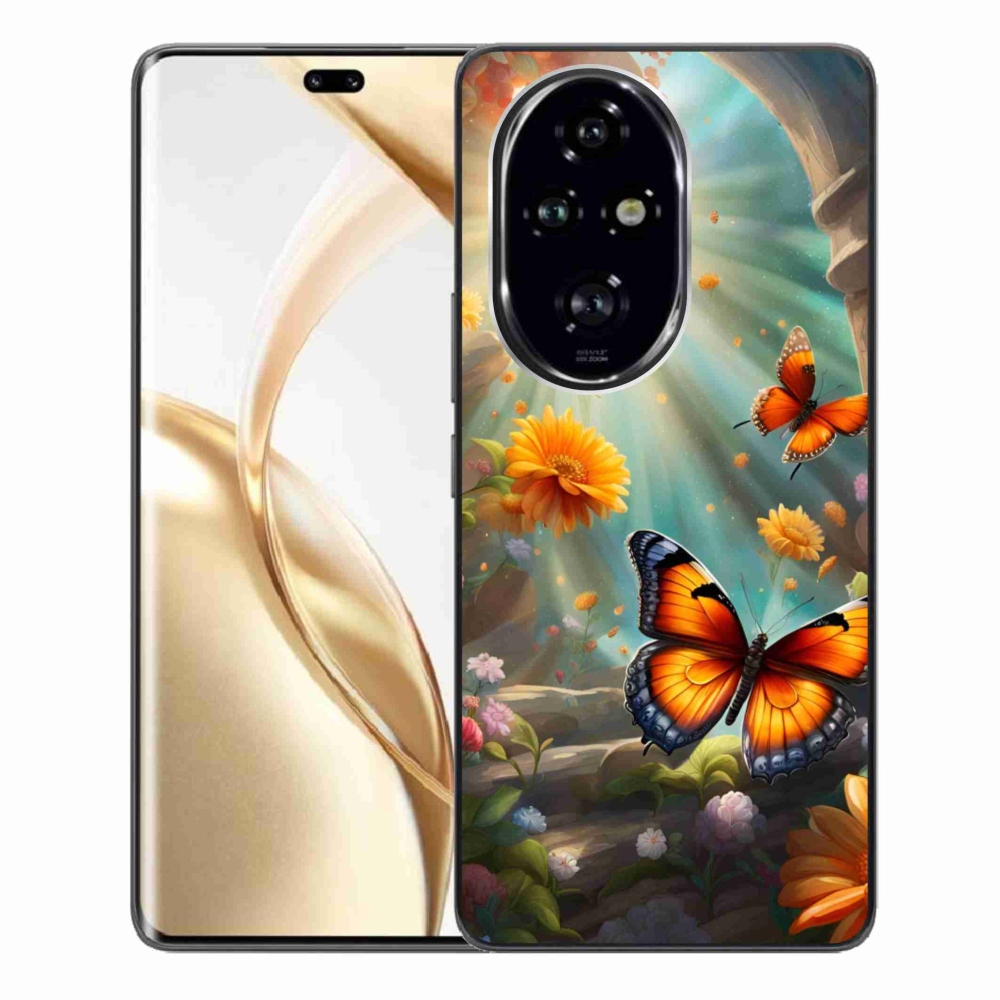 Gelový kryt mmCase na Honor 200 Pro 5G - motýlí zahrada 2