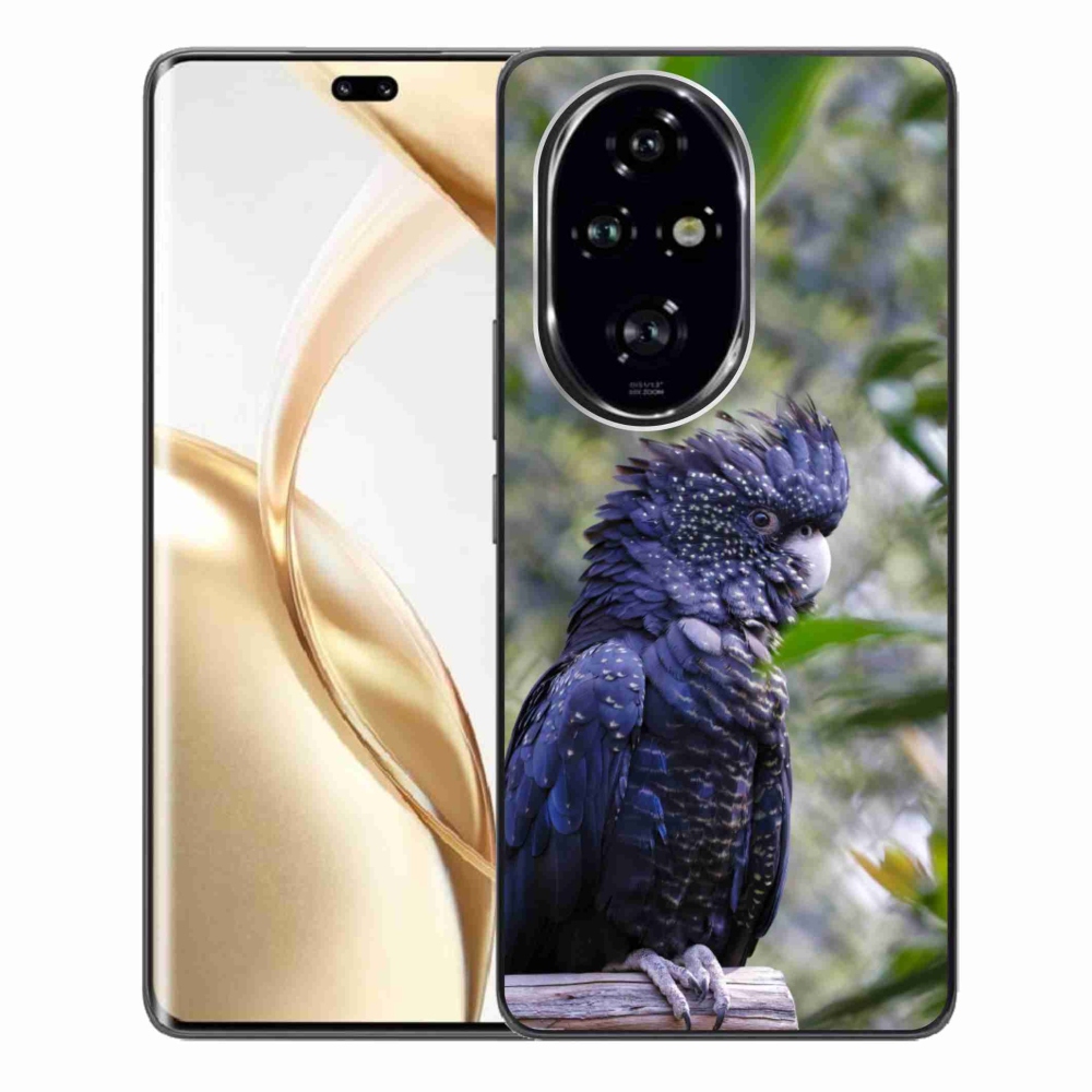 Gelový kryt mmCase na Honor 200 Pro 5G - papoušek kakadu černý