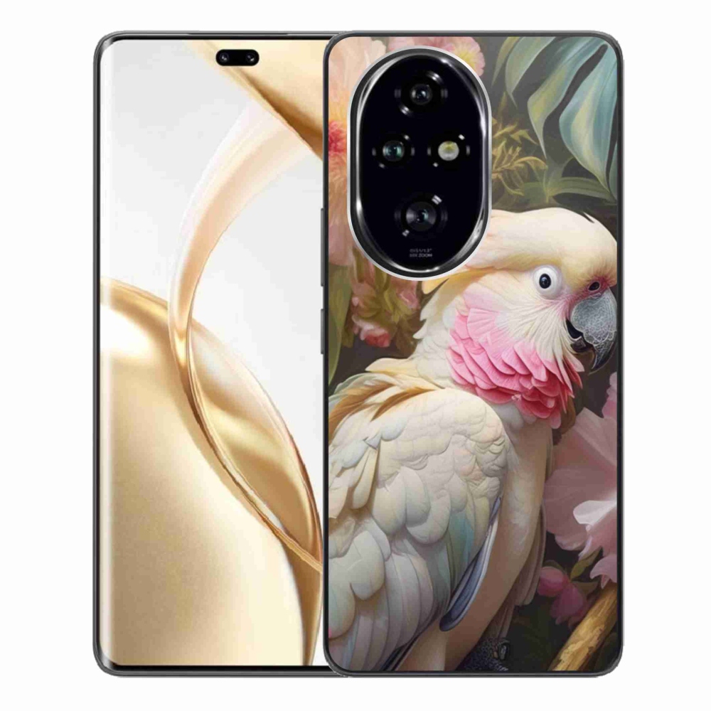Gelový kryt mmCase na Honor 200 Pro 5G - papoušek kakadu růžový 2