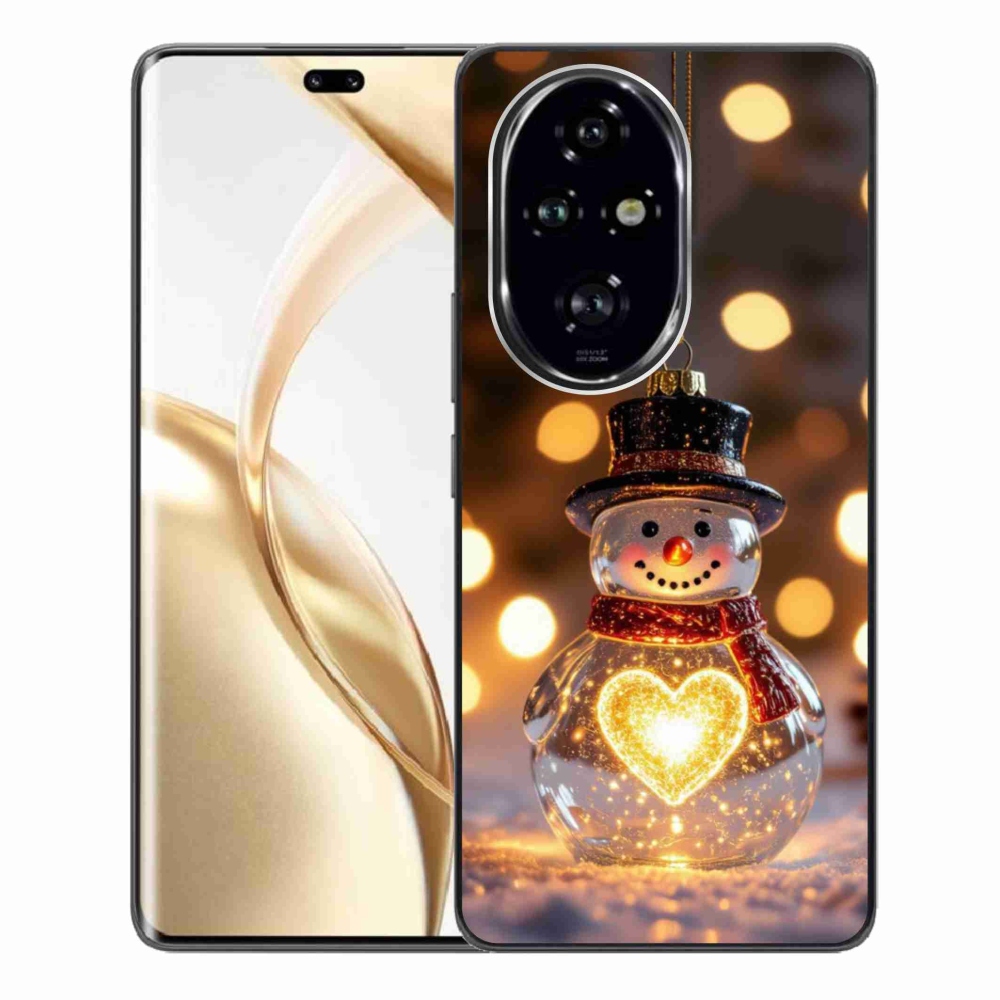 Gelový kryt mmCase na Honor 200 Pro 5G - svítící vánoční sněhulák