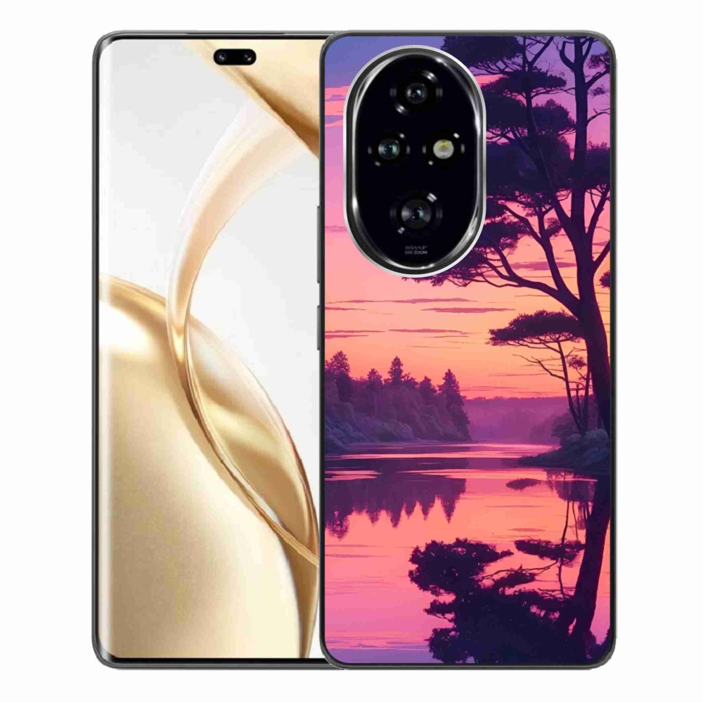 Gelový kryt mmCase na Honor 200 Pro 5G - západ slunce nad jezerem