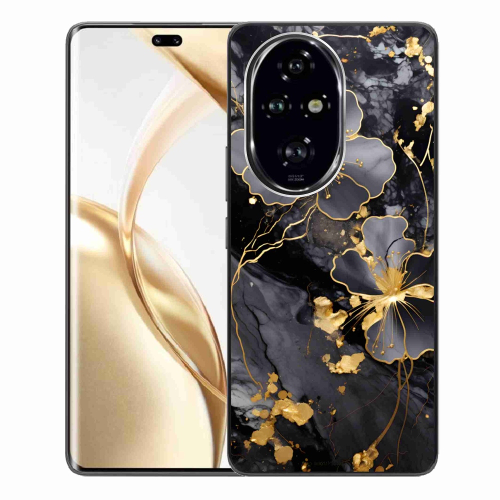 Gelový kryt mmCase na Honor 200 Pro 5G - zlaté květy