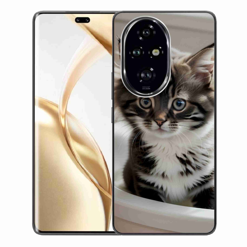 Gelový kryt mmCase na Honor 200 Pro 5G - zvědavé kotě