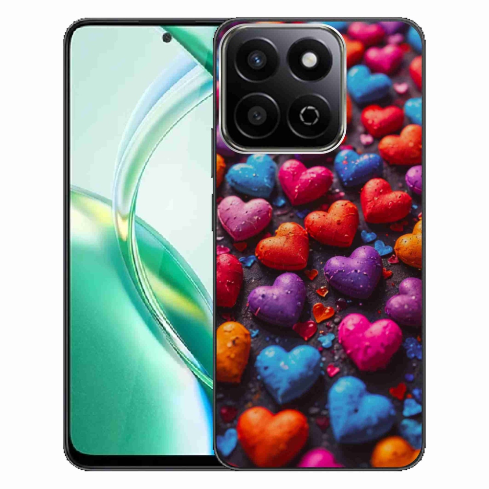 Gelový kryt mmCase na Honor 200 Smart 5G - barevná srdce