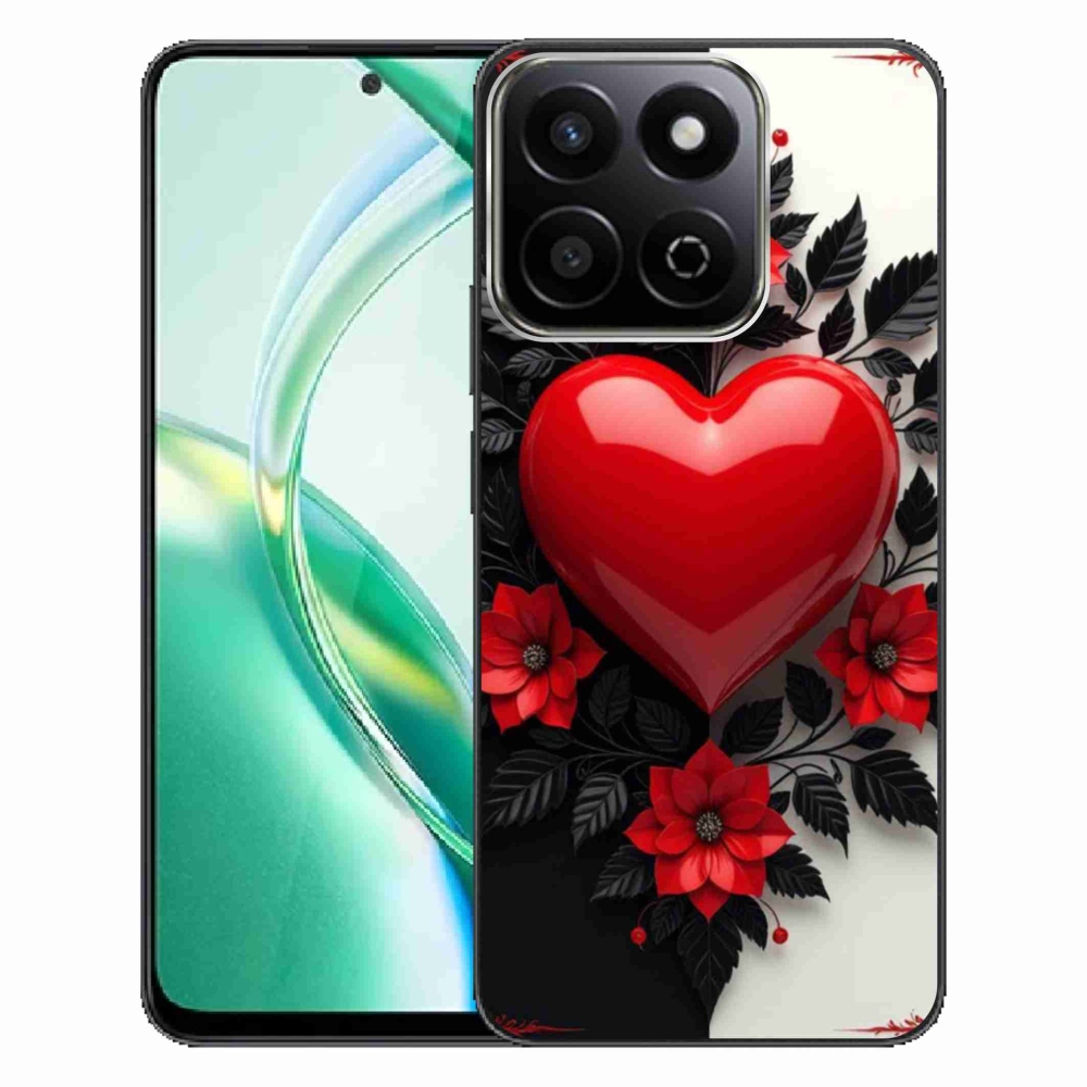 Gelový kryt mmCase na Honor 200 Smart 5G - červené srdce