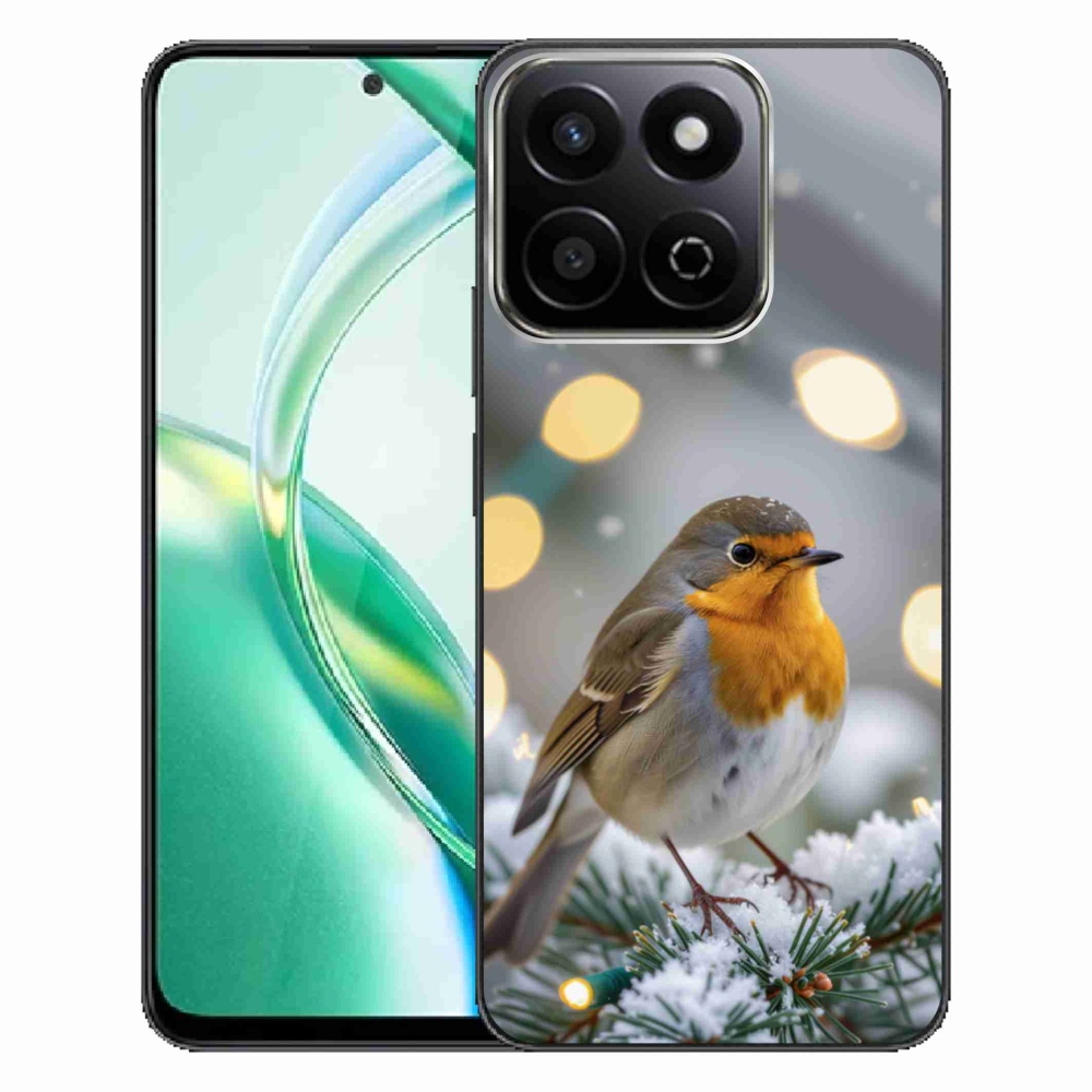 Gelový kryt mmCase na Honor 200 Smart 5G - červenka v zimě