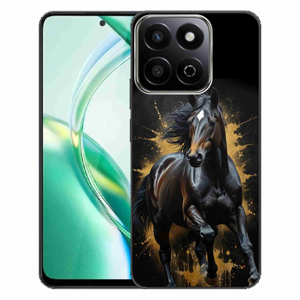 Gelový kryt mmCase na Honor 200 Smart 5G - elegantní černý hřebec