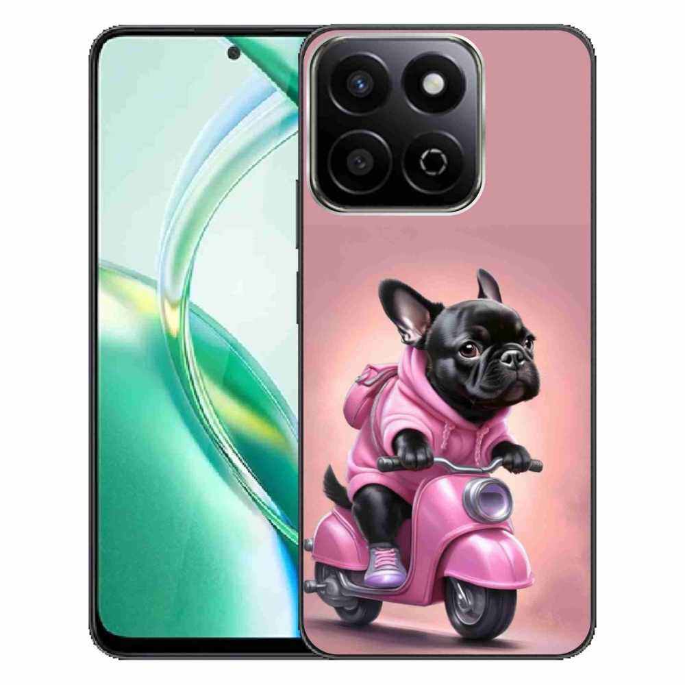 Gelový kryt mmCase na Honor 200 Smart 5G - francouzský buldoček na skútru