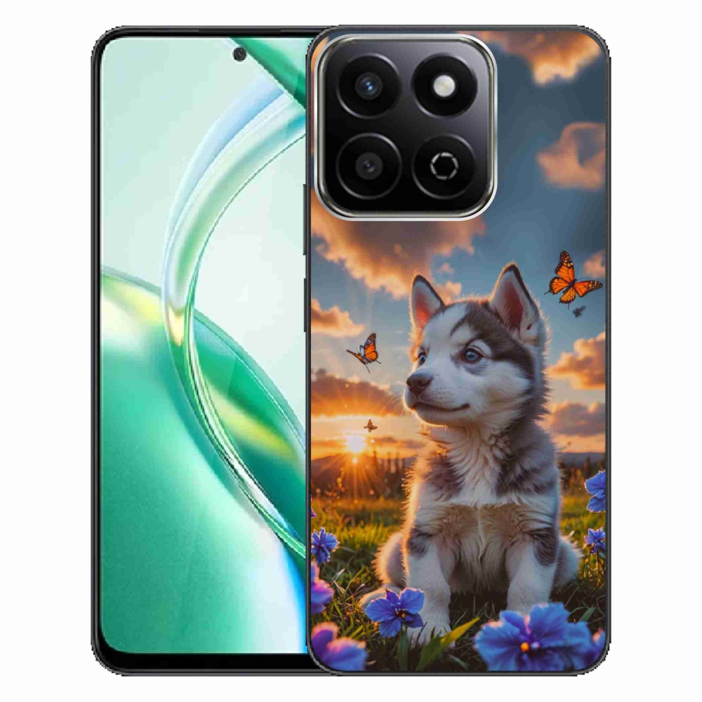 Gelový kryt mmCase na Honor 200 Smart 5G - husky při západu slunce
