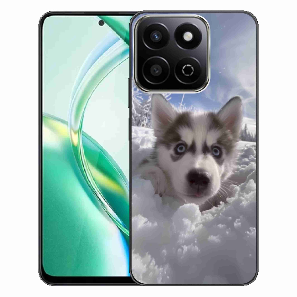 Gelový kryt mmCase na Honor 200 Smart 5G - husky ve sněhu