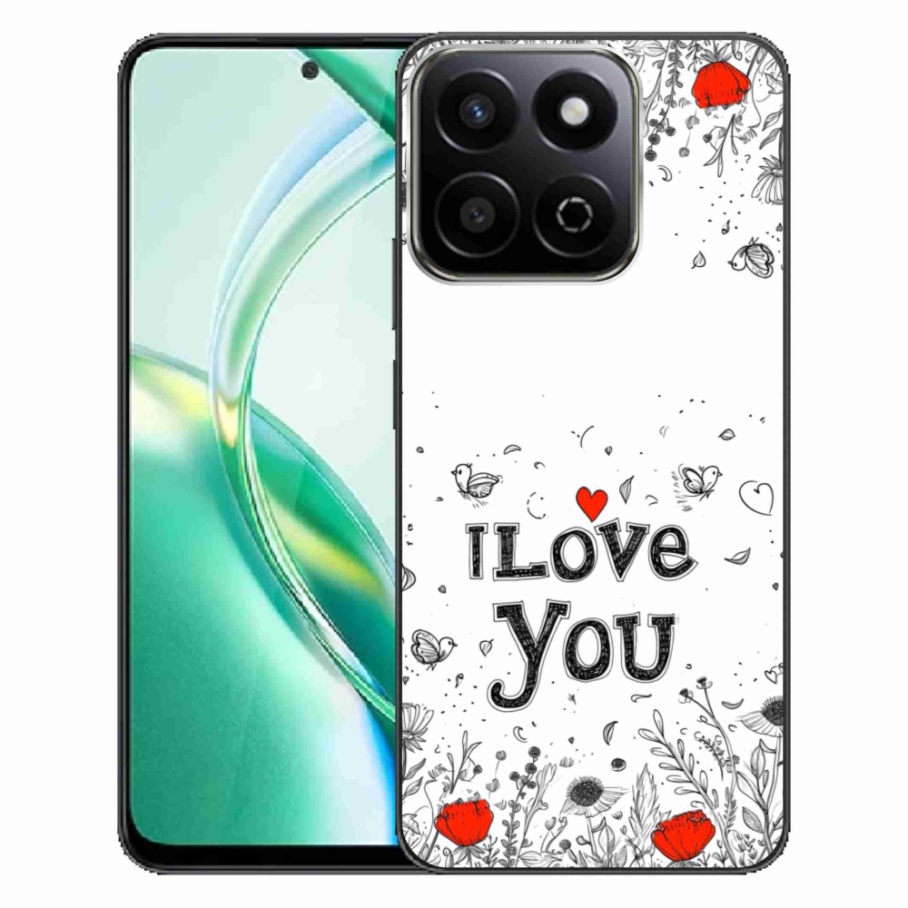 Gelový kryt mmCase na Honor 200 Smart 5G - I love you bílé pozadí