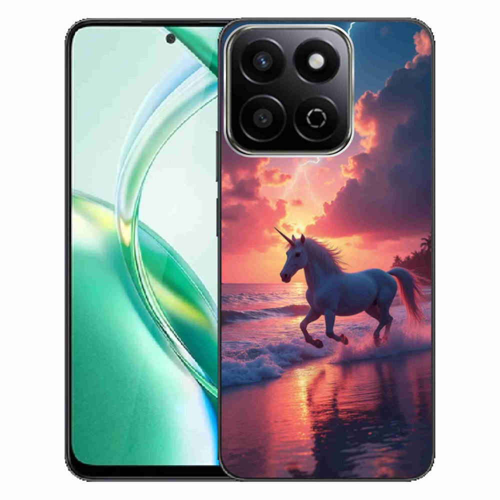 Gelový kryt mmCase na Honor 200 Smart 5G - jednorožec na pláži