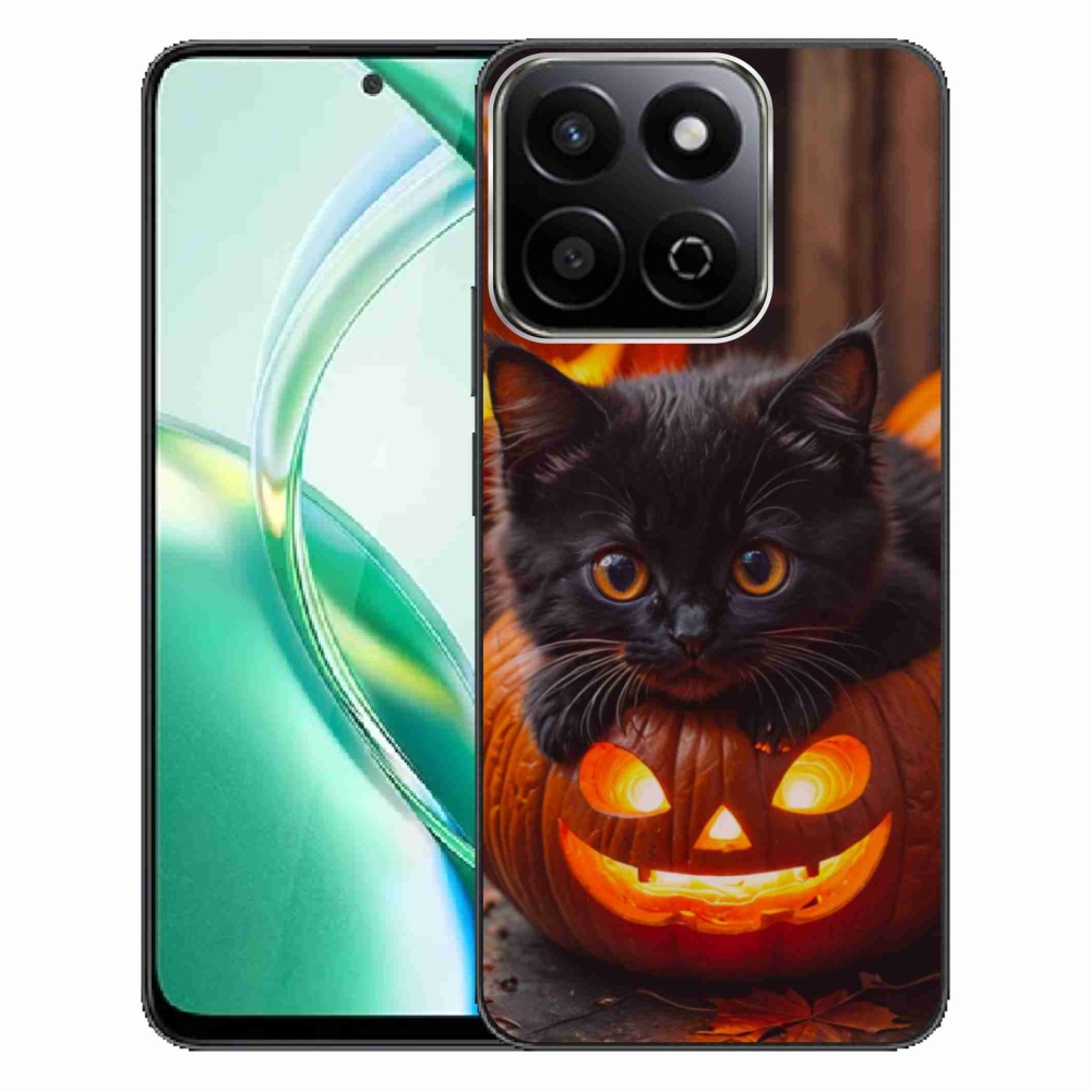 Gelový kryt mmCase na Honor 200 Smart 5G - kotě a dýně