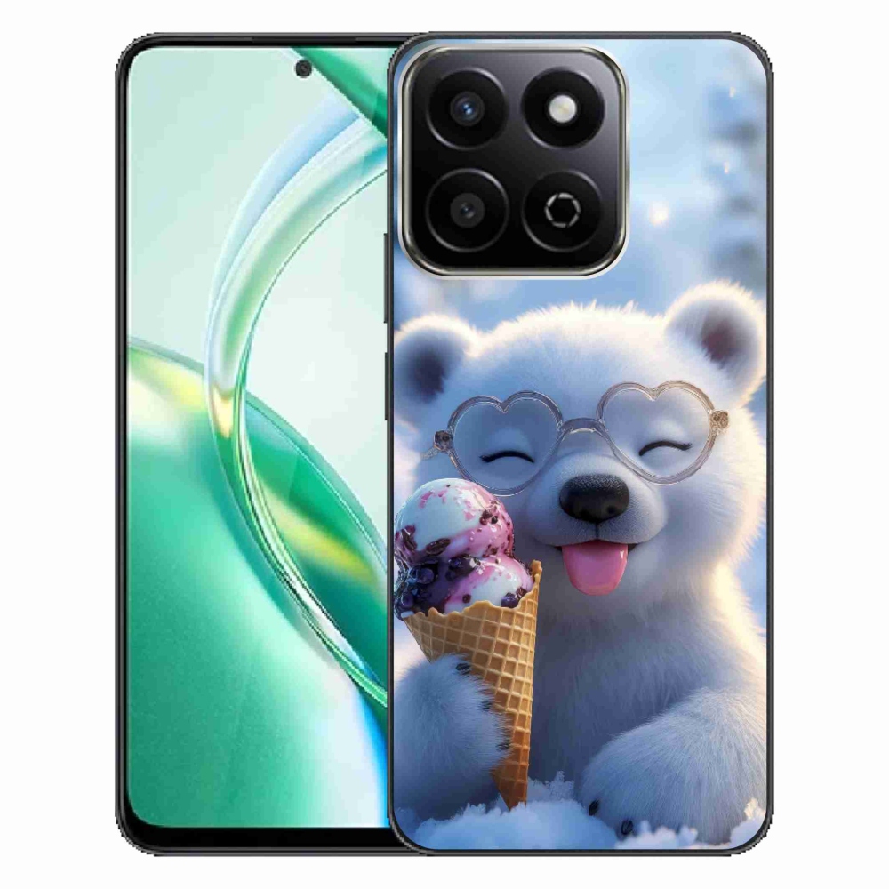 Gelový kryt mmCase na Honor 200 Smart 5G - medvídek se zmrzlinou
